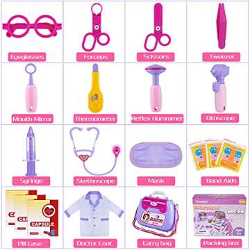 Tepsmigo Kids Doctor Kit with Carry Case for Creative Play