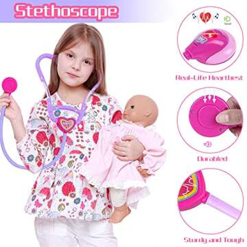 Tepsmigo Kids Doctor Kit with Carry Case for Creative Play