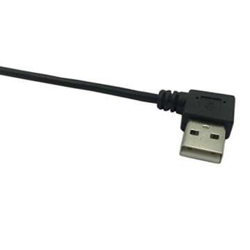 CERRXIAN 9Inch Micro USB Cable Combo Left & Right Angle Micro USB 5 Pin Male to USB 2.0 Type A Right Angle Male Data Sync and Charge Cable (Black)(2-Pack) R