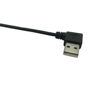 CERRXIAN 9Inch Micro USB Cable Combo Left & Right Angle Micro USB 5 Pin Male to USB 2.0 Type A Right Angle Male Data Sync and Charge Cable (Black)(2-Pack) R