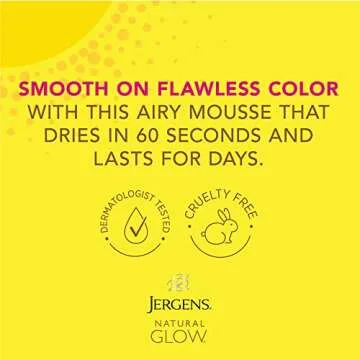 Jergens Natural Glow Self Tanner Mousse for Flawless Tan