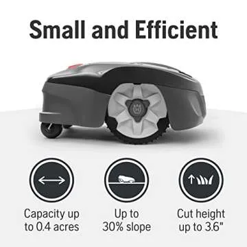 Husqvarna Automower 115H 4G Robotic Lawn Mower with Patented Guidance System, Automatic Lawn Mower with Self Installation and Ultra-Quiet Smart Mowing Technology for Small to Medium Yards (0.4 Acre)