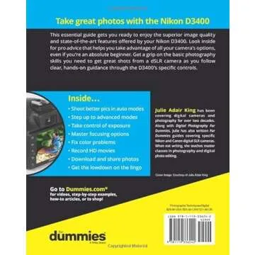 Nikon D3400 For Dummies: Your Essential Guide to Photography