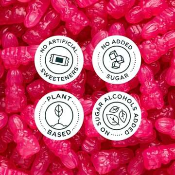 SmartSweets Berry Bunnies Easter Candy, 1.8oz (Pack of 14),Gummy Candy with Low Sugar, Low Calorie, No Artificial Sweeteners, Plant-Based, Gluten-Free, Healthy Snack for Kids & Adults