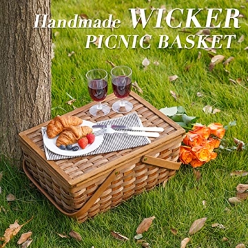 Woodchip Picnic Set for 4 with Insulated Cooler