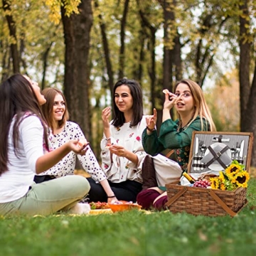 Woodchip Picnic Set for 4 with Insulated Cooler