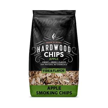 Fire & Flavor Premium All Natural Wood Chips for Smoking - Apple & Charcoal, 2lbs