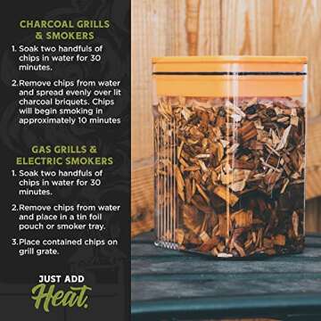 Fire & Flavor Premium Wood Chips for Smokers and Grilling