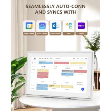 Canupdog Digital Calendar, 15.6inch Smart WiFi Digital Calendar&Chore Chart, 1920 * 1080 IPS Touch S...