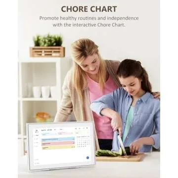 Canupdog Digital Calendar, 15.6inch Smart WiFi Digital Calendar&Chore Chart, 1920 * 1080 IPS Touch Screen HD Display for Family Schedules, Wall-Mounted, Share Moments Instantly from Anywhere