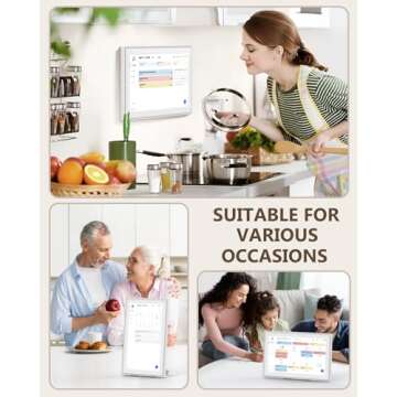 Canupdog Digital Calendar, 15.6inch Smart WiFi Digital Calendar&Chore Chart, 1920 * 1080 IPS Touch Screen HD Display for Family Schedules, Wall-Mounted, Share Moments Instantly from Anywhere