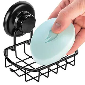 HASKO Suction Soap Dish - Rustproof Stainless Steel Holder