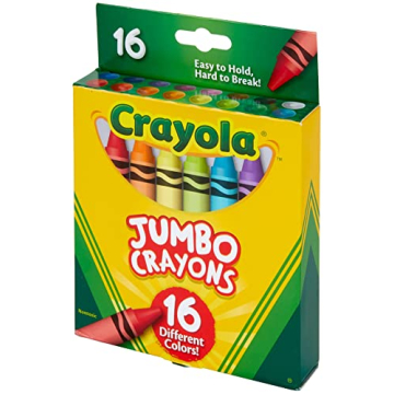 Crayola Jumbo Crayons for Toddlers, 16 Color Set