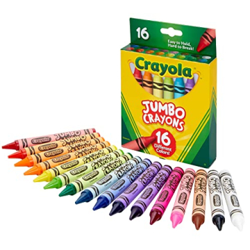 Crayola Jumbo Crayons for Toddlers, 16 Color Set