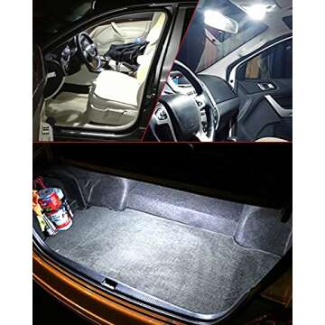 LASFIT 28MM LED Festoon 29MM 30MM 641 6614F 6612F TS-14V1CP LED Dome Map Trunk Cargo Light Bulb 6000K White Light (Pack of 2)