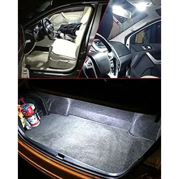 LASFIT 28MM LED Festoon 29MM 30MM 641 6614F 6612F TS-14V1CP LED Dome Map Trunk Cargo Light Bulb 6000K White Light (Pack of 2)