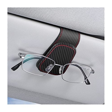 AICEL Sunglasses Holders for Car Sun Visor, Leather Eyeglasses Hanger Mounter, Magnetic Glasses Hold...