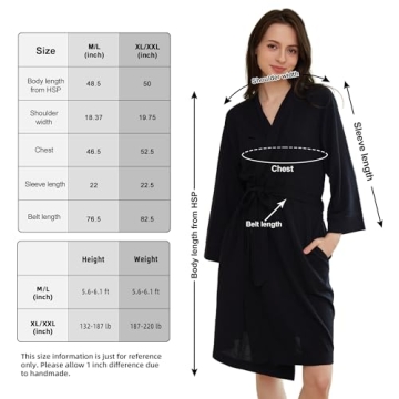 DaysU Waffle Knit Bathrobe - Lightweight & Stylish for All