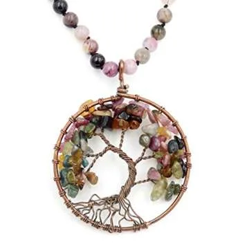 malahill mala Beads Necklace for Women Man, mala Bracelet, Prayer Beads Necklace, Tourmaline mala