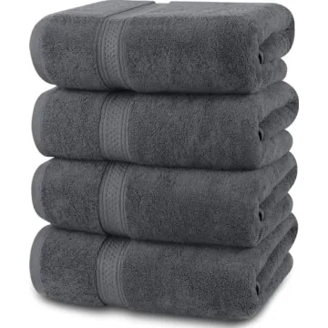 Utopia Towels 4 Pack Premium Bath Towels Set, (27 x 54 Inches) 100% Ring Spun Cotton 600GSM, Lightwe...
