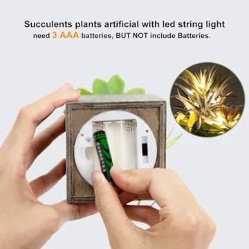 Artificial Plants with LED Lights for Home Decor