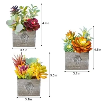 Artificial Plants with LED Lights for Home Decor