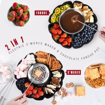 ChocoMore 2-in-1 Electric S'mores Maker & Fondue Pot