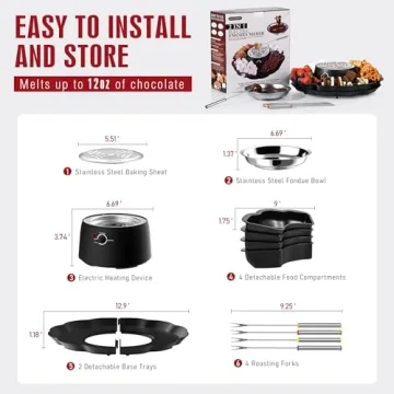 ChocoMore 2-in-1 Electric S'mores Maker & Fondue Pot