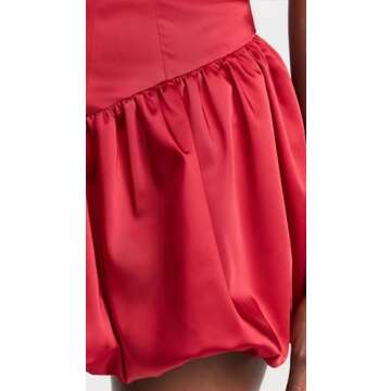 Amanda Uprichard Women's Bettina Skort Romper, Ruby, Red, M