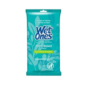 Wet Ones Plant Based Antibacterial Hand Wipes 20 Count | Travel Essential