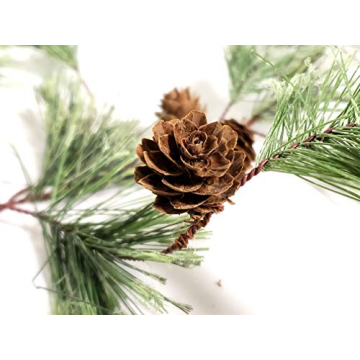 CraftMore Smokey Pine Garland 6 Feet for Holiday Decor