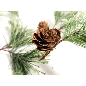 CraftMore Smokey Pine Garland 6 Feet for Holiday Decor