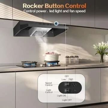 Zomagas 24 Inch Range Hood Under Cabinet Kitchen Hood