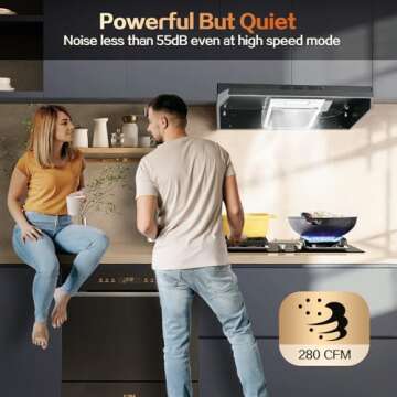 Zomagas 24 Inch Range Hood Under Cabinet Kitchen Hood