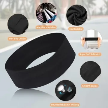 DiyJibb Soft Cotton Stretchy Headbands for Women