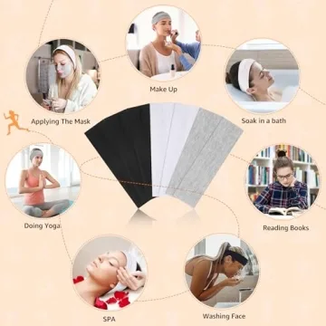DiyJibb Soft Cotton Stretchy Headbands for Women