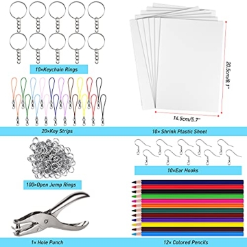 ASTARON 168 Pcs Shrink Plastic Kit for Kids & Adults