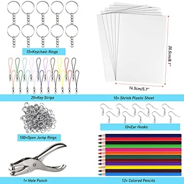 ASTARON 168 Pcs Shrink Plastic Kit for Kids & Adults