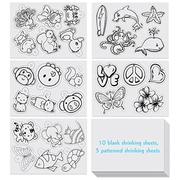 ASTARON 168 Pcs Shrink Plastic Kit for Kids & Adults