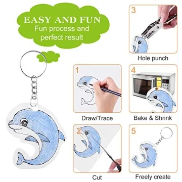 ASTARON 168 Pcs Shrink Plastic Kit for Kids & Adults