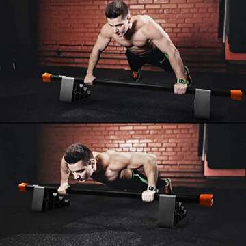 Yes4All Total Body Workout Weighted Bar Racks, Weighted Workout Bar, Resistance Band Bar, Body Bar For Exercise, Therapy, Aerobics, and Yoga, Strength Training