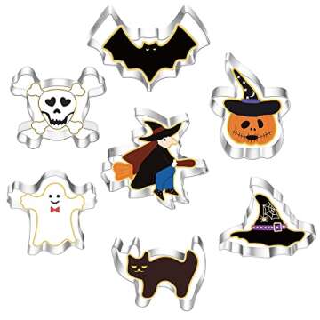 ANMEISH Cookie Cutters Set, 80-Piece — Holiday, Alphabet, Numbers and Everyday Shapes Metal Cookie Cutters, Including Christmas, Fall Thanksgiving, Halloween, Easter (80)