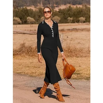 Elegant Women's Long Sleeve Sweater Dress for Every Occasion