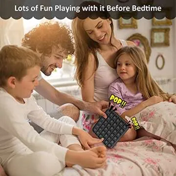 Push and Pop Bubble Fidget Sensory Toy, a Loud Side and a Quiet Side to Pop, Autism ADHD Special Needs Stress Reliever Silicone Squeeze Toy, a Great Way to Relax and Keep Kids Adults Busy, Black