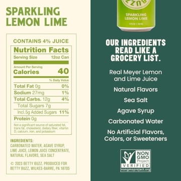 Betty Buzz Sparkling Lemon Lime by Blake Lively - Premium Soda