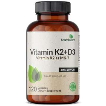 Futurebiotics K2 MK7 with D3 Supplement - 120 Veg Capsules