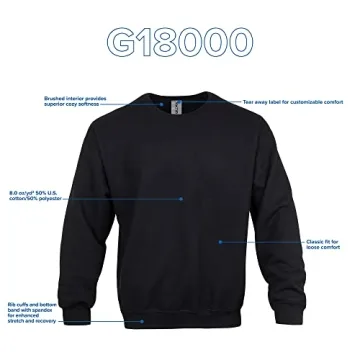 Gildan Fleece Crewneck Sweatshirt Comfortable Durable Stylish
