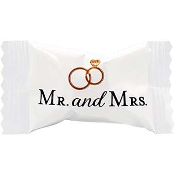 Mr. & Mrs. Wedding Buttermints - Delicious Mint Candies - 110 Pieces