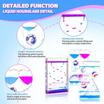 Dr.Kbder Liquid Motion Bubbler Timer Autism Sensory Fidget Toys for Kids Adults Toddlers, Calm Down Supplies Office Sensory Desk Toys for Autistic Children 3-4 5-7 8-12 Relaxed Anxiety, Idea girl Gift