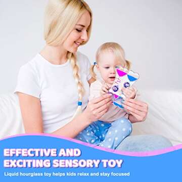 Dr.Kbder Liquid Motion Bubbler Timer Autism Sensory Fidget Toys for Kids Adults Toddlers, Calm Down Supplies Office Sensory Desk Toys for Autistic Children 3-4 5-7 8-12 Relaxed Anxiety, Idea girl Gift